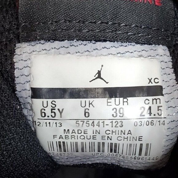 Nike Air Jordan 1 Retro OG BG Carmine 2014 Size 6.5Y  575441 123 Red White - Picture 10 of 12